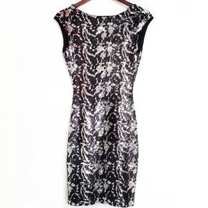 Massima Silver Sequin Cocktail Dress size M